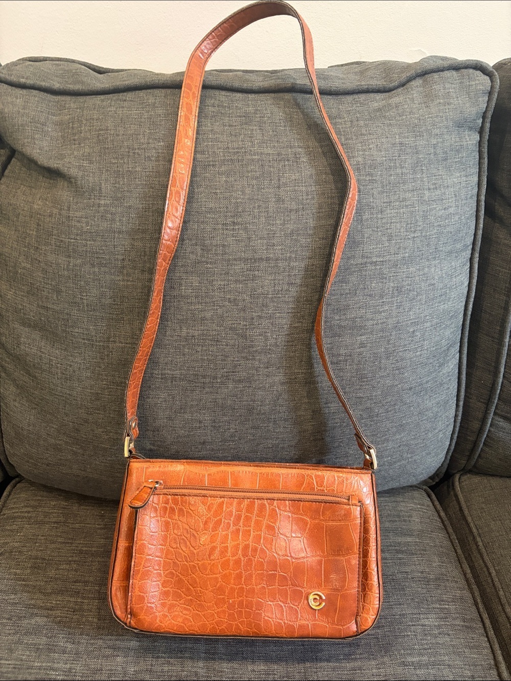 Vintage coach style Leather Shoulder Bag
